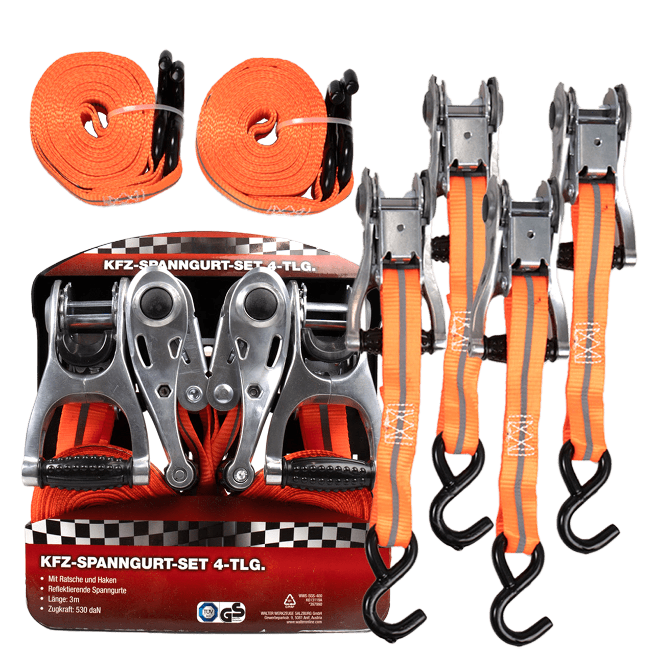 Multibrand Repacked KFZ Spanngurt Set 4 - tlg.