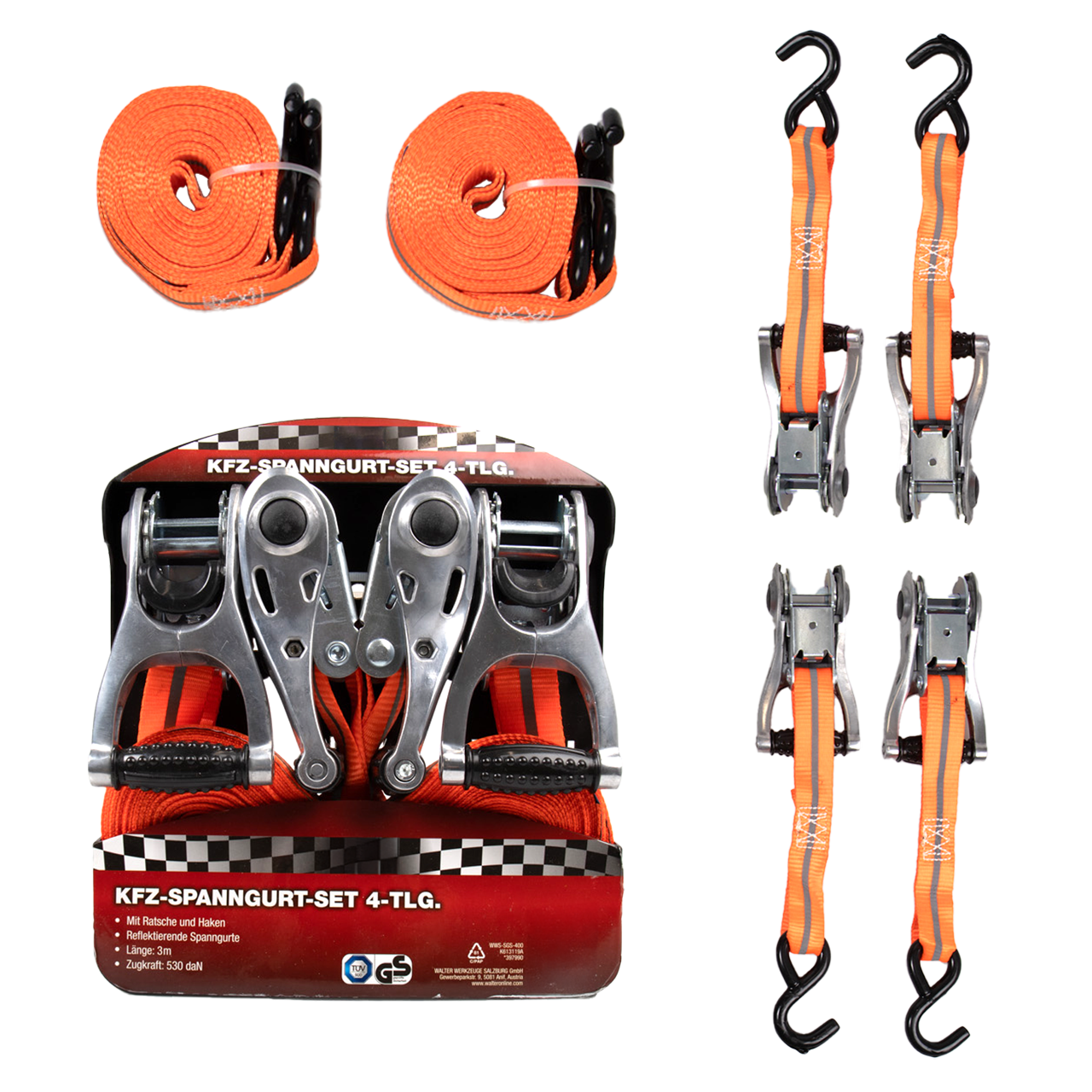KFZ Spanngurt Set 4-tlg.