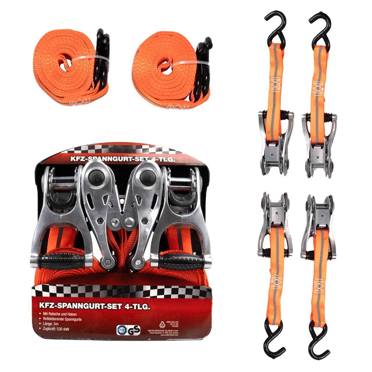 Multibrand Repacked KFZ Spanngurt Set 4 - tlg.