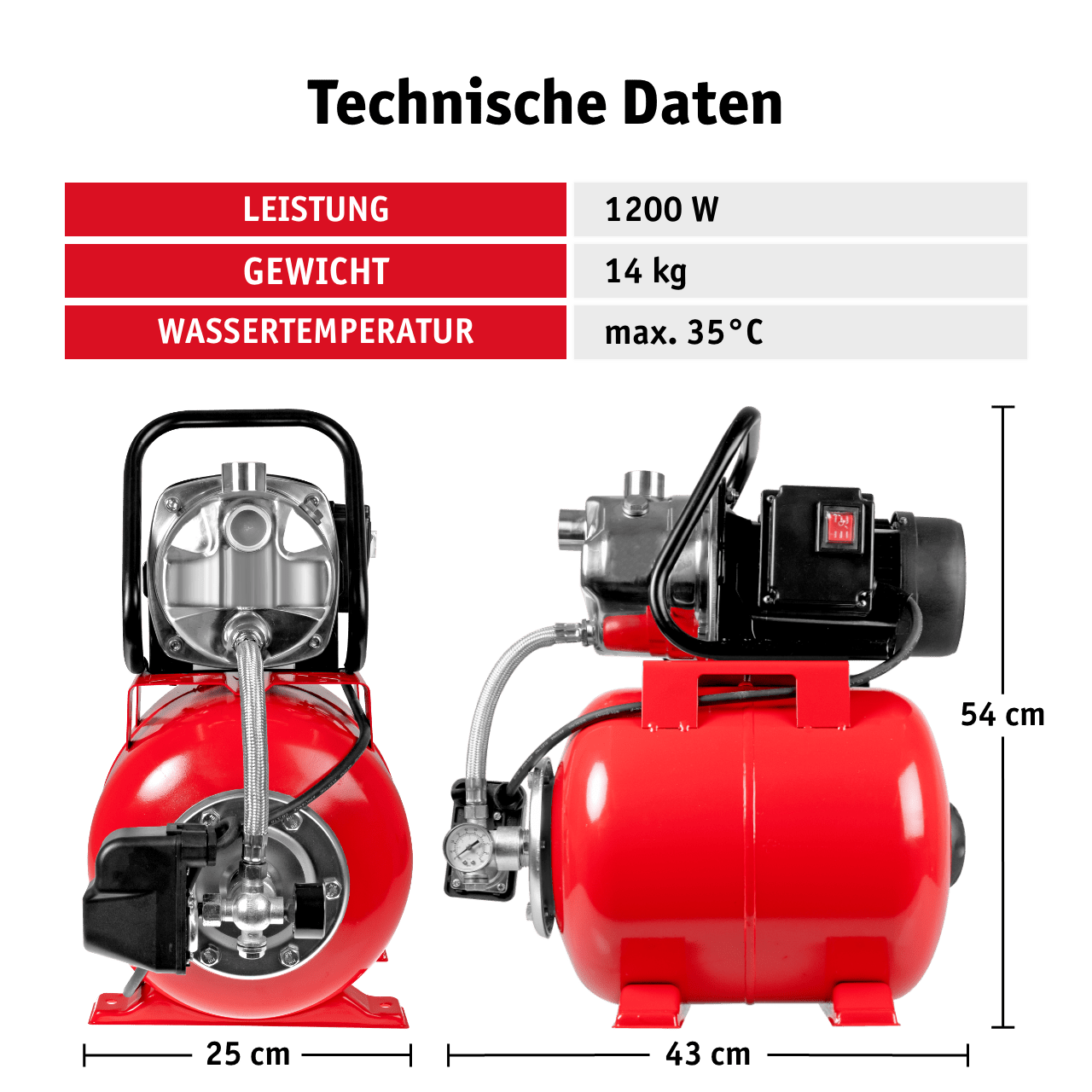 WALTER Hauswasserwerk 1 200 W