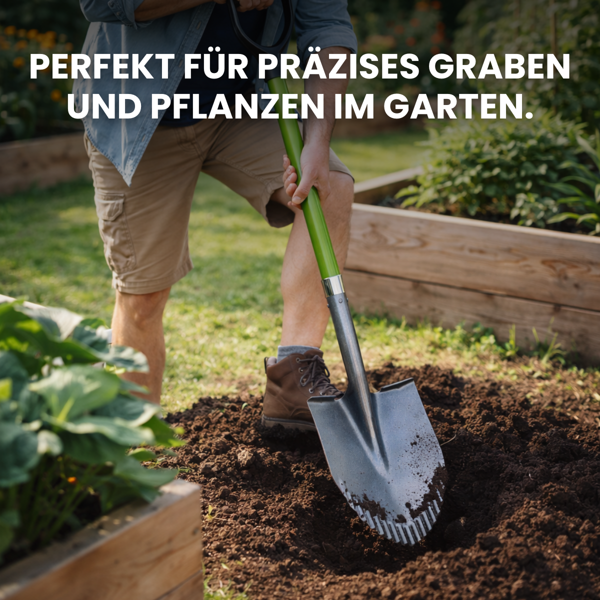 Combination spade made of carbon steel