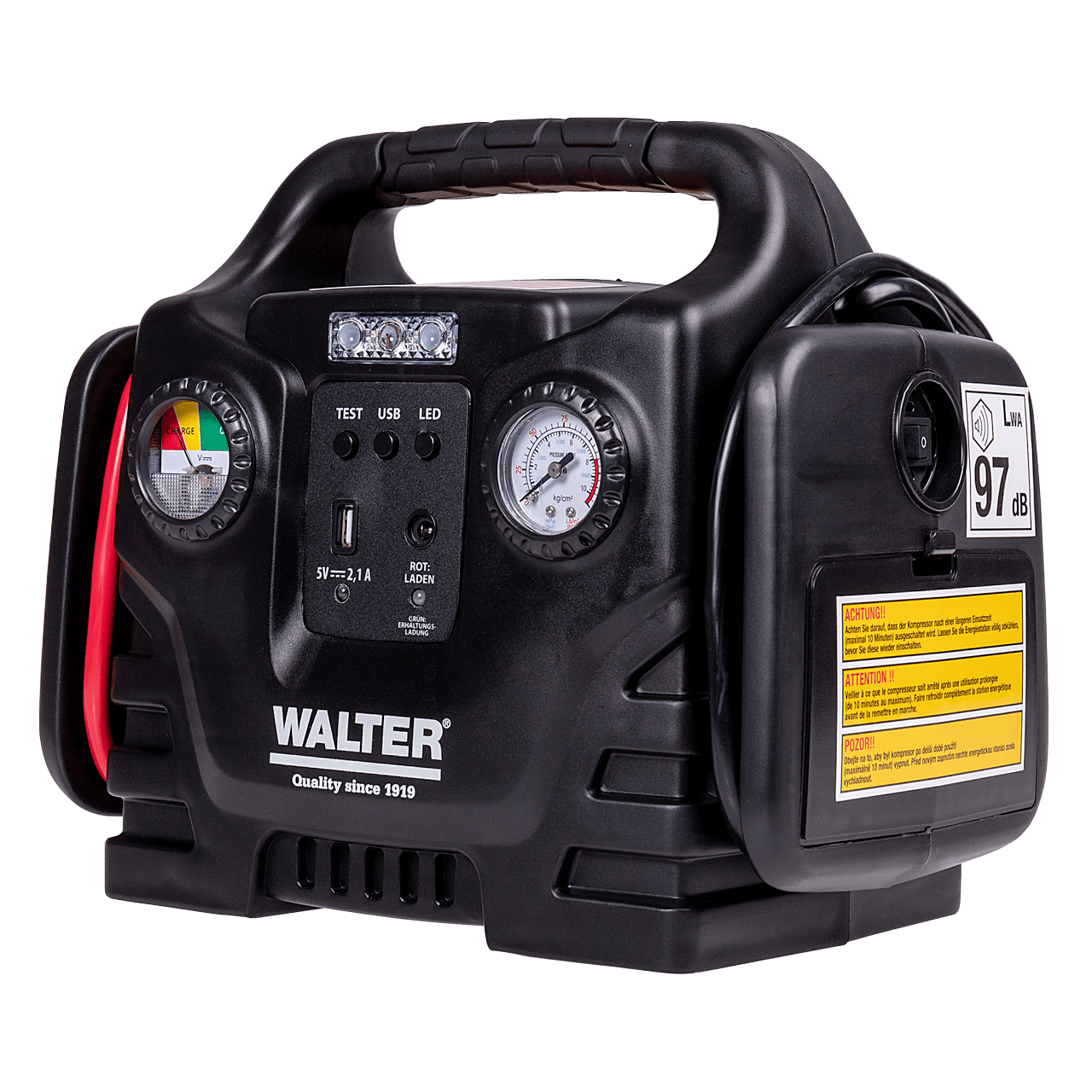 WALTER Auto - Startgerät mit Kompressor