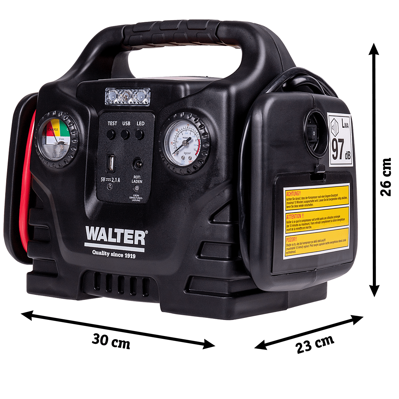 WALTER Auto - Startgerät mit Kompressor