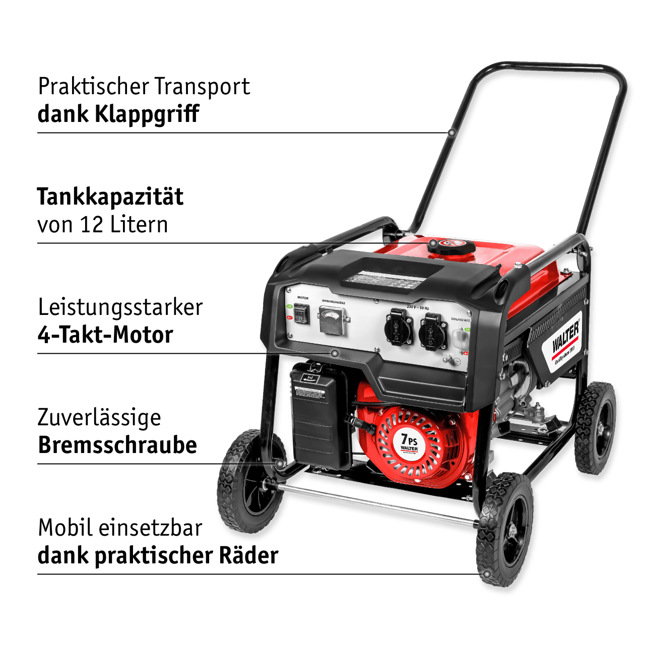 WALTER Stromerzeuger 2 600 W