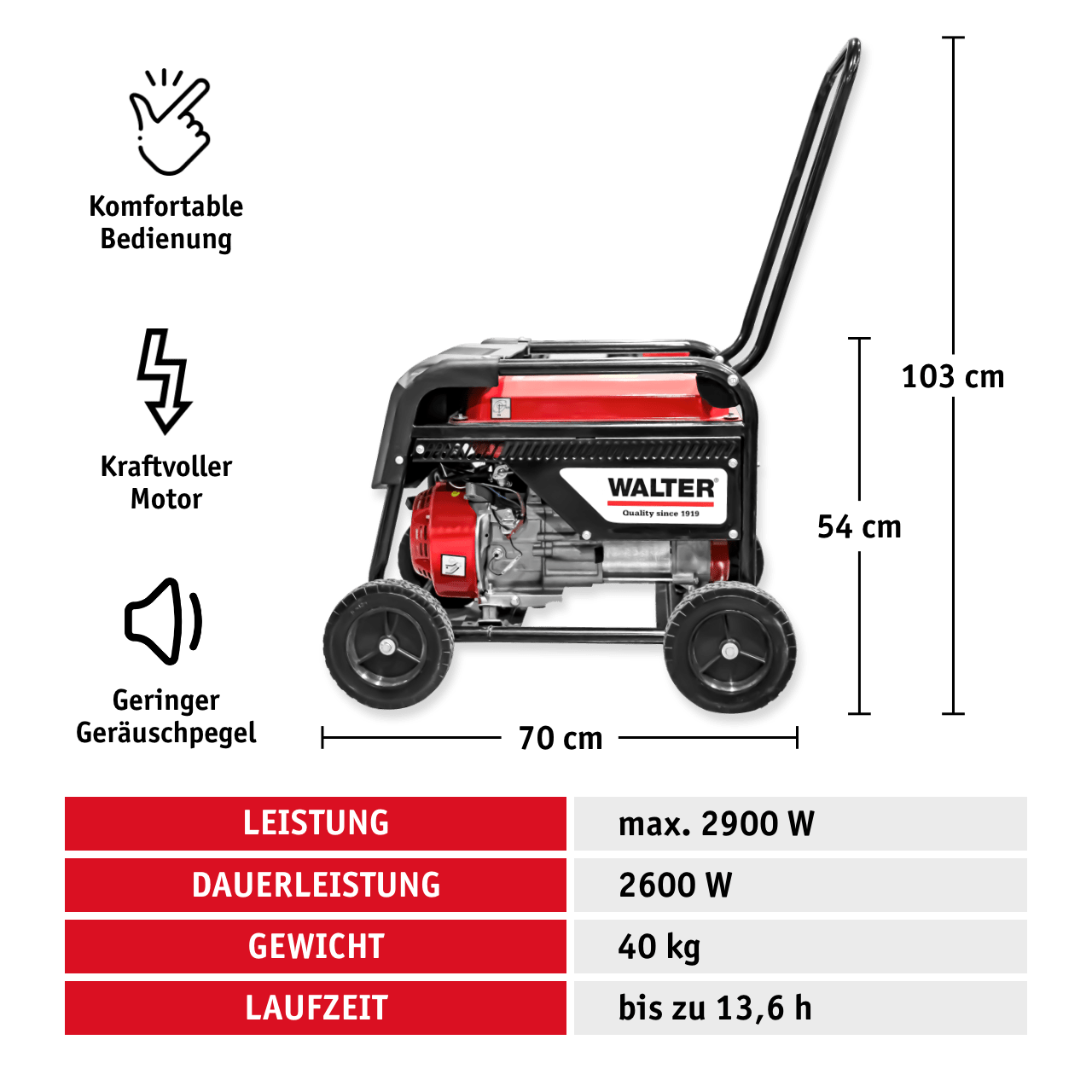 WALTER Stromerzeuger 2 600 W