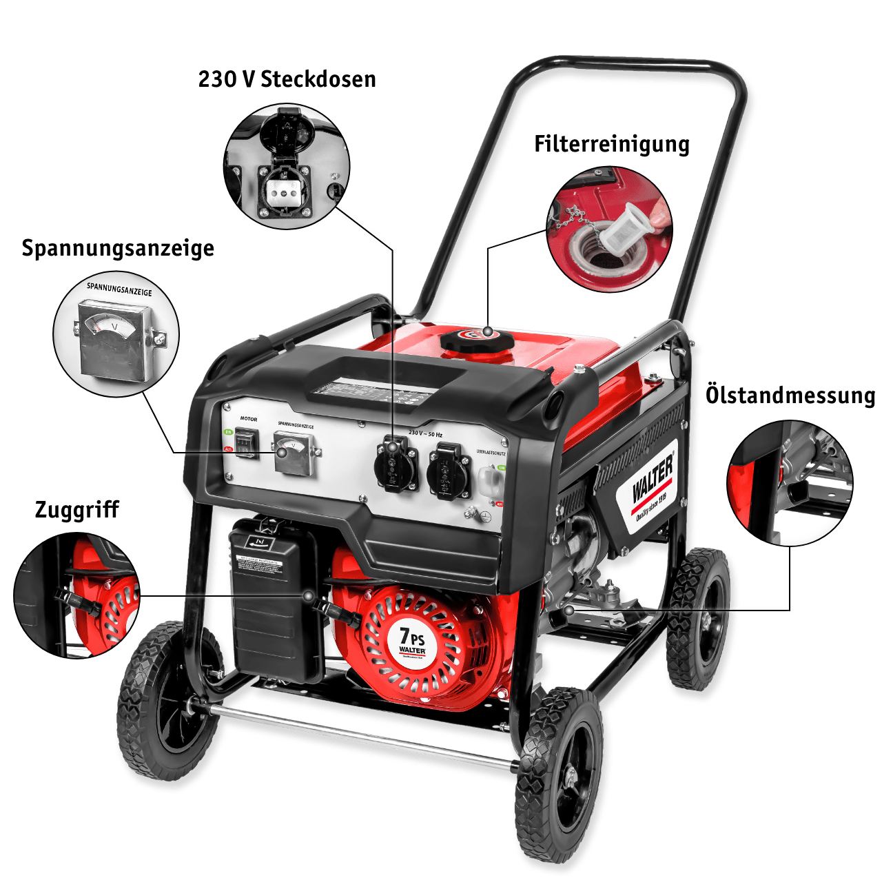 WALTER Stromerzeuger 2 600 W
