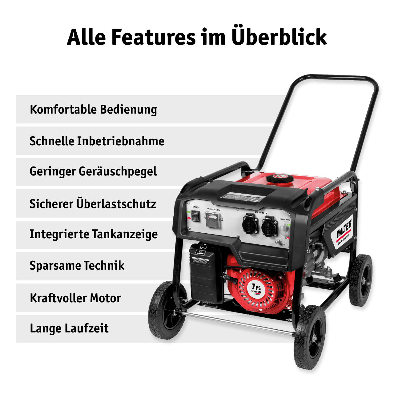 WALTER Stromerzeuger 2 600 W