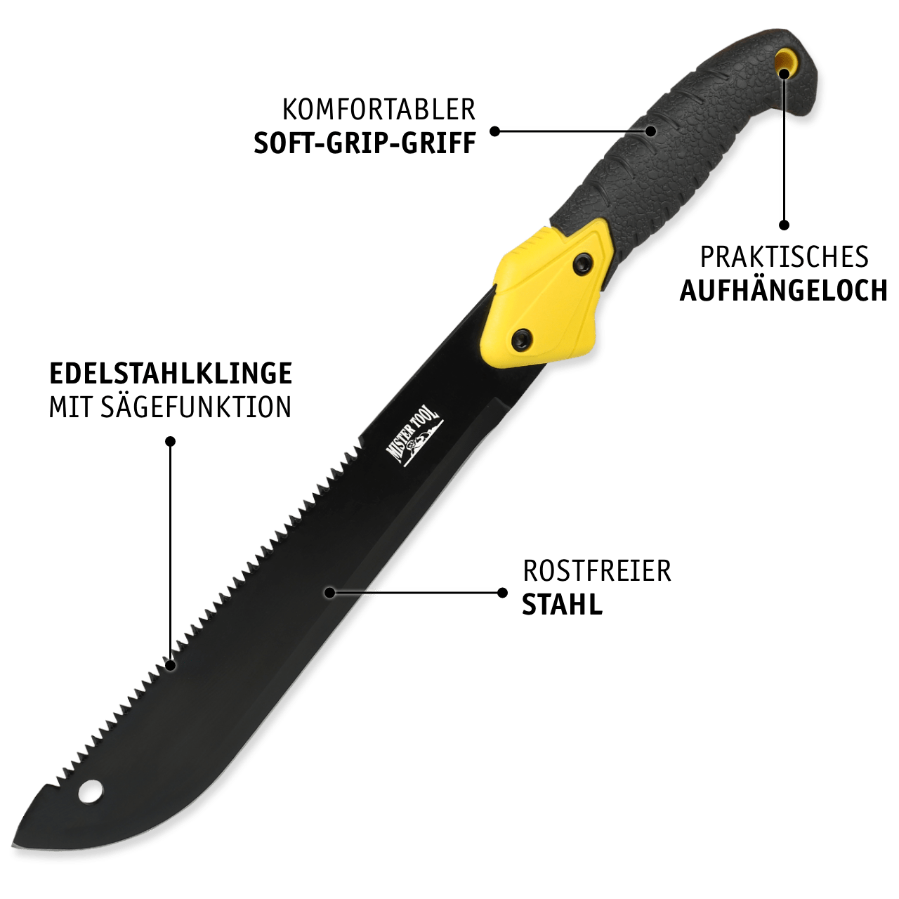 MISTER TOOL Mehrzweck-Machete mit Sägefunktion