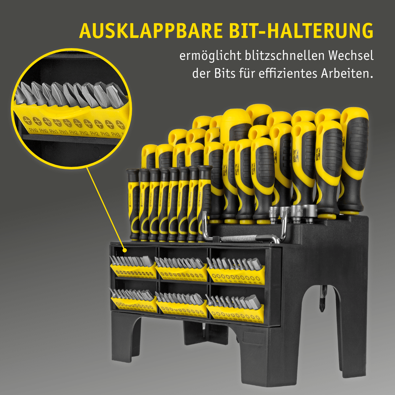MISTER TOOL XXL-Schraubendreher- und Bitset 100-tlg.