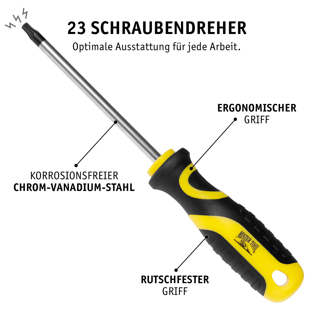 MISTER TOOL XXL-Schraubendreher- und Bitset 100-tlg.