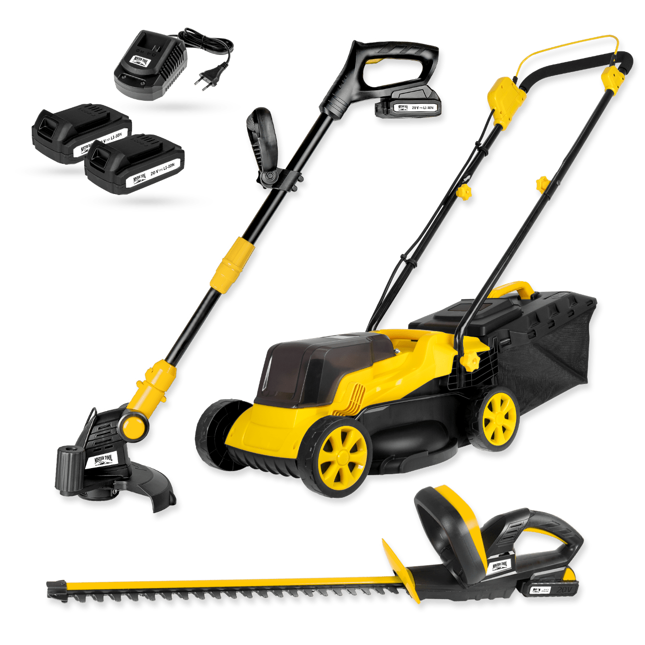 MISTER TOOL Akku-Gartengeräte-Set