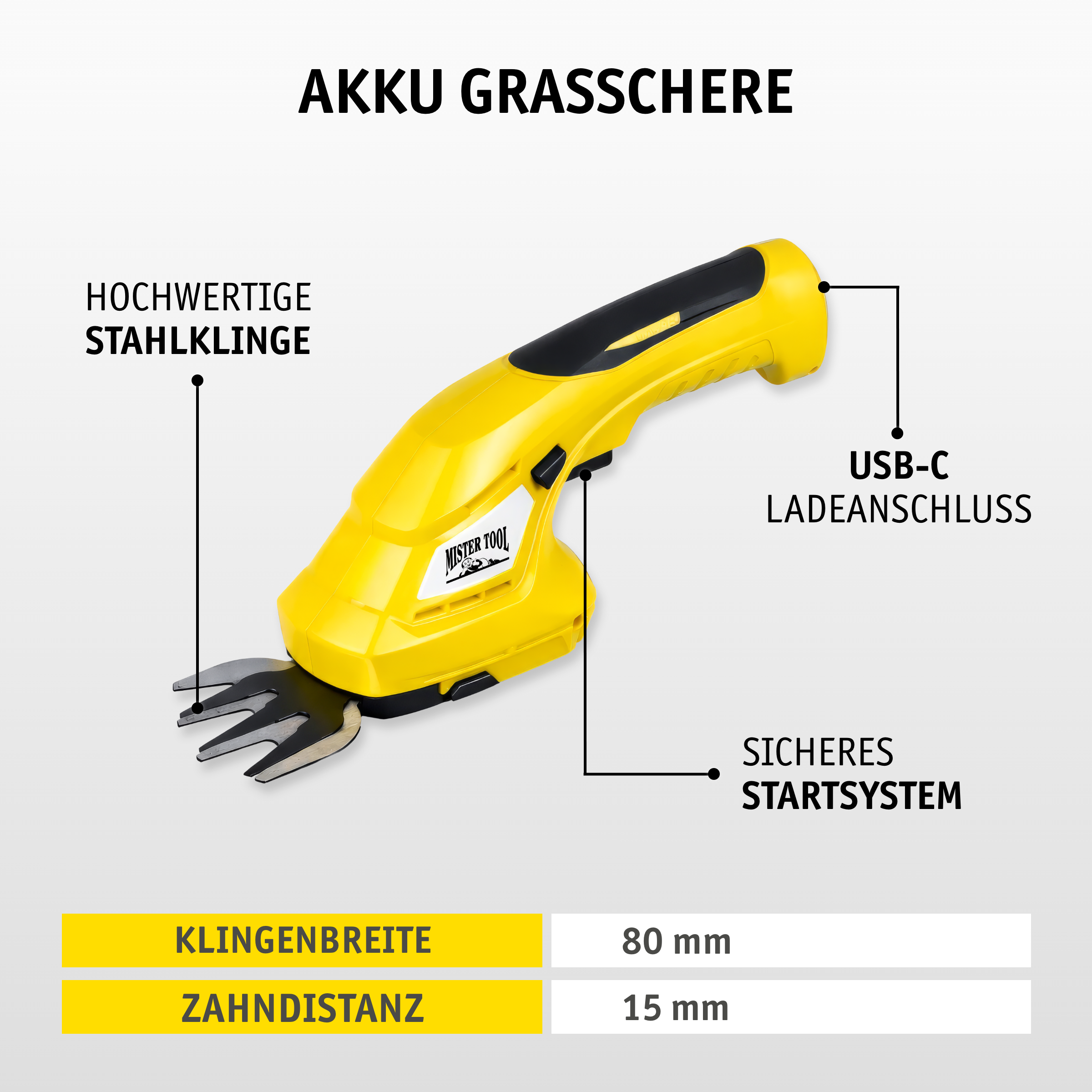 Akku Gras- & Strauchschere 2-in-1