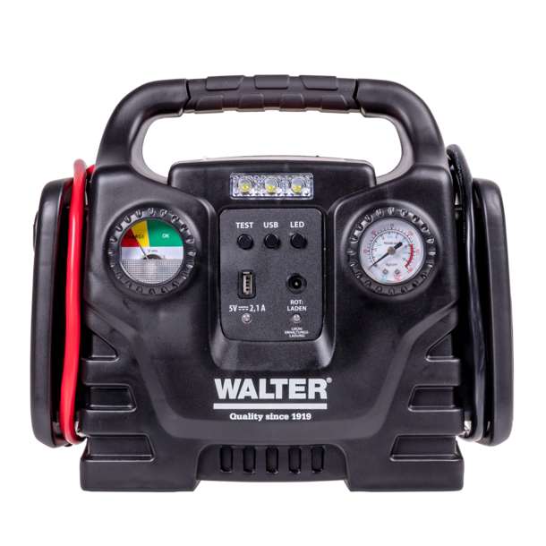 Jump starter with air compressor