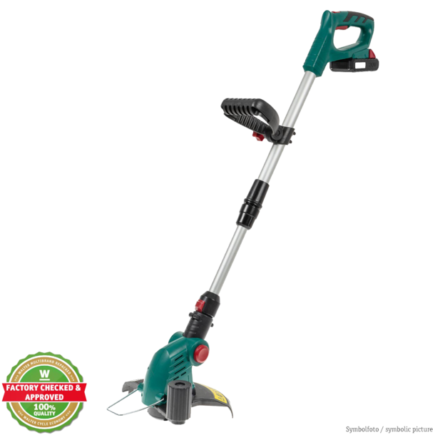 Powertec Garden Akku Rasentrimmer mit 20V LiIon Akku
