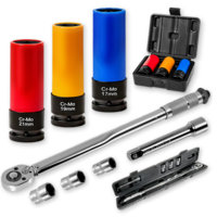 WALTER Torque wrench set with protective sockets