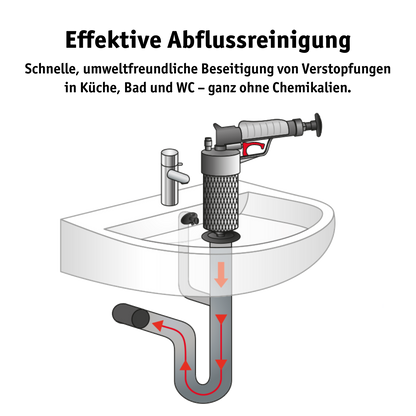 Compressed air pipe cleaner