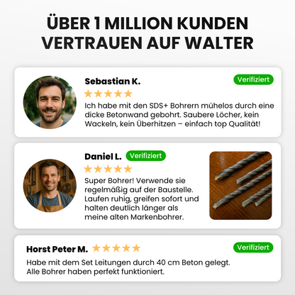 SDS+ drill bit set 3-piece 1000 mm