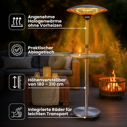 Halogen Terrassenstrahler mit Rädern