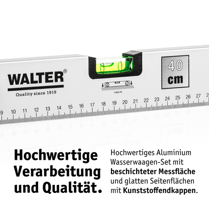 WALTER Wasserwaagen-Set 3-tlg.