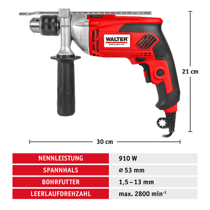 WALTER Schlagbohrmaschine 910 W