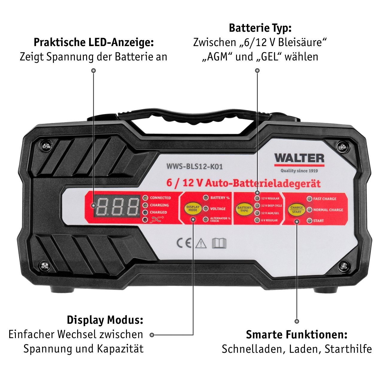 WALTER Auto-Batterieladegerät