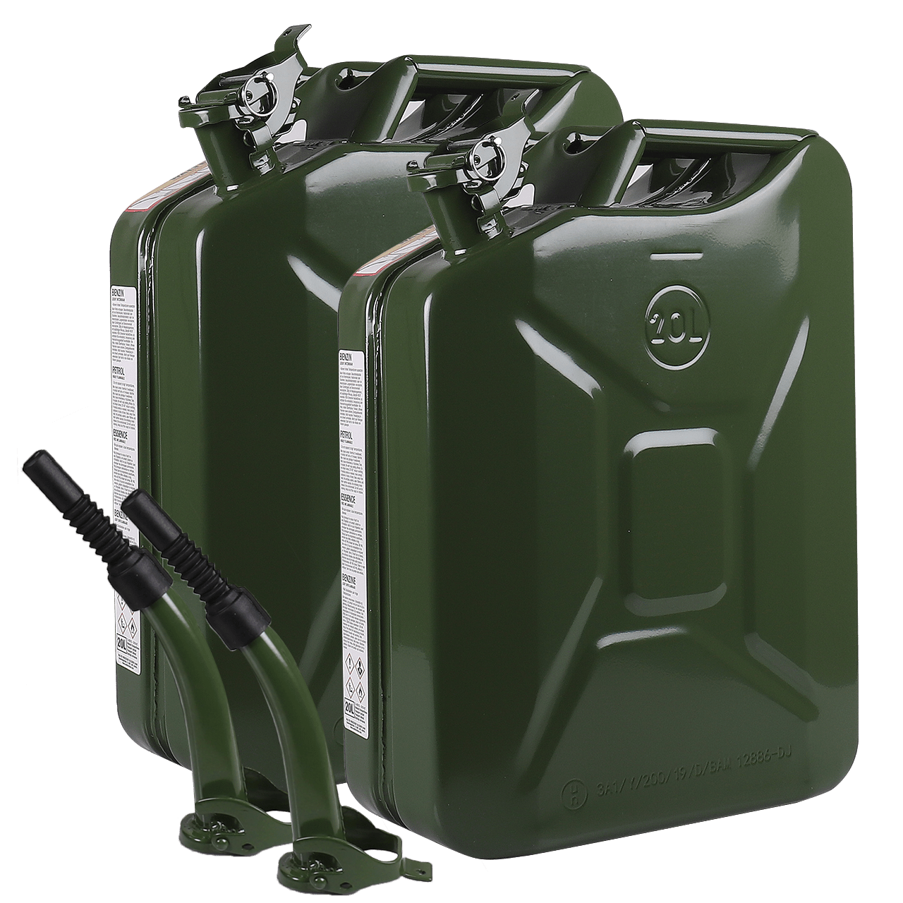 WALTER 20L Benzinkanister-Trichter-Set 2-tlg.