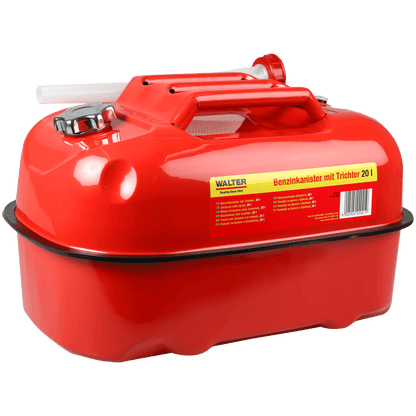 WALTER 20 L Horizontaler Benzinkanister mit Trichter