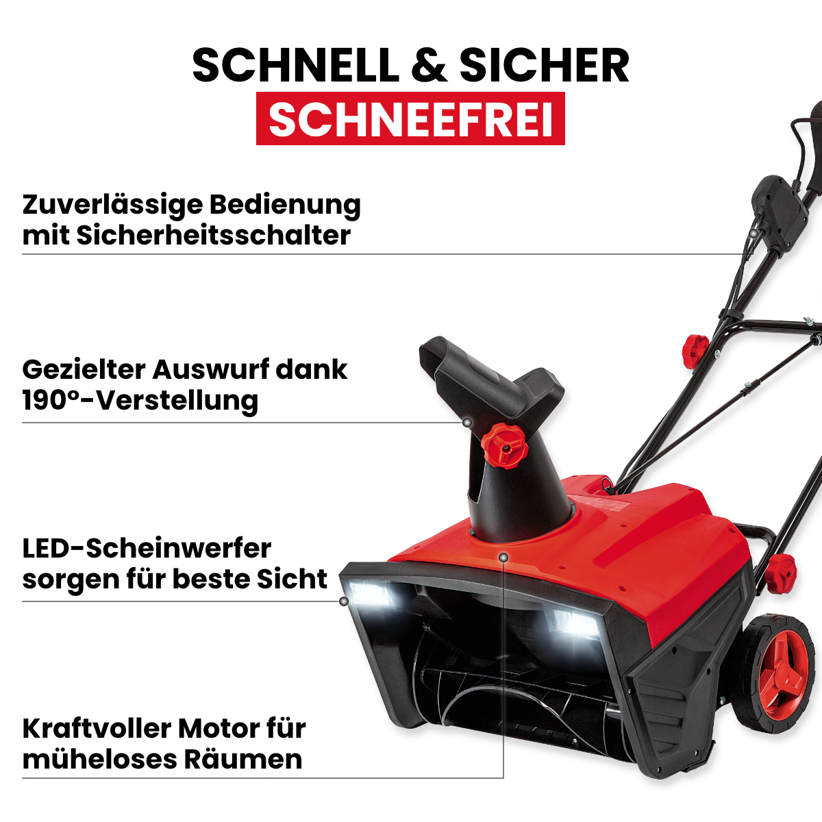 Elektro-Schneefräse 2300 W