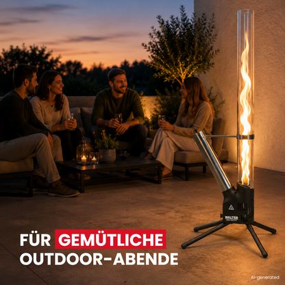 Feuerrohr mit Asche-Schublade