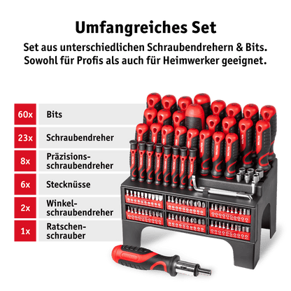 WALTER Schraubendreher- und Bit-Set 100-tlg.