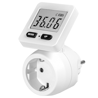 WALTER Steckdosenadapter mit Stromzähler
