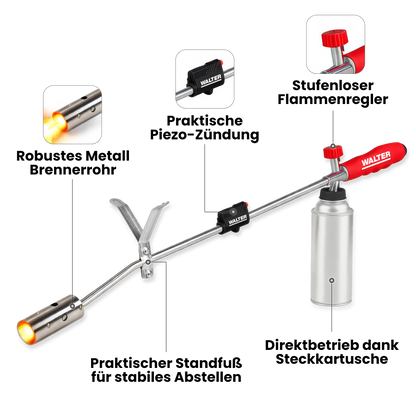Unkrautbrenner mit Piezo-Zündung