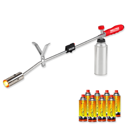 Unkrautbrenner inkl. 8x Butan Gaskartuschen