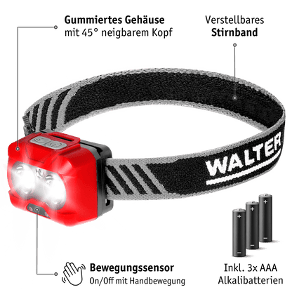 WALTER LED-Stirnlampe 450 lm