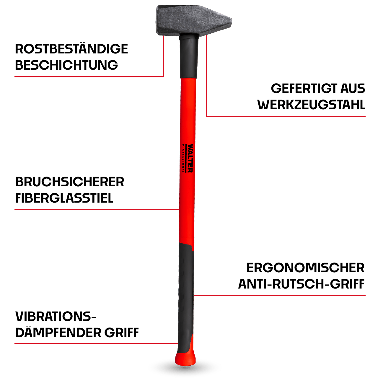 WALTER Professional Vorschlaghammer 5 kg
