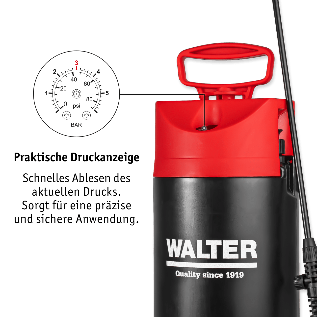 WALTER Drucksprühgerät 5 Liter