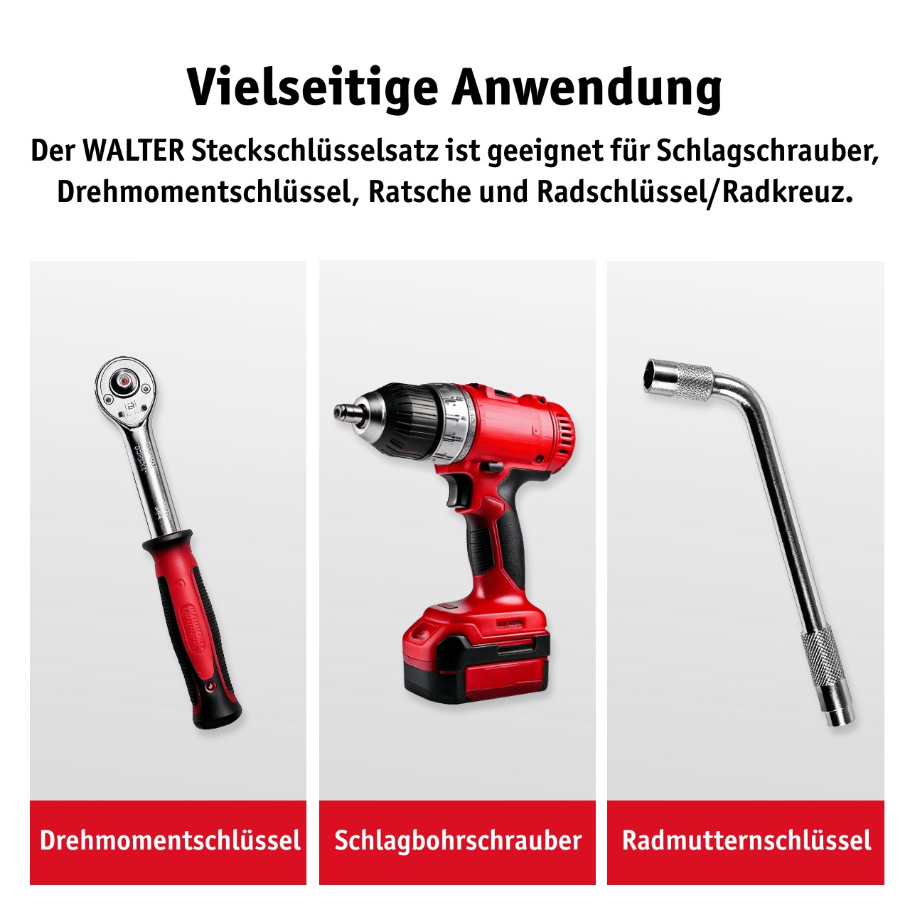 WALTER Drehmomentschlüssel-Set mit Schoneinsätze