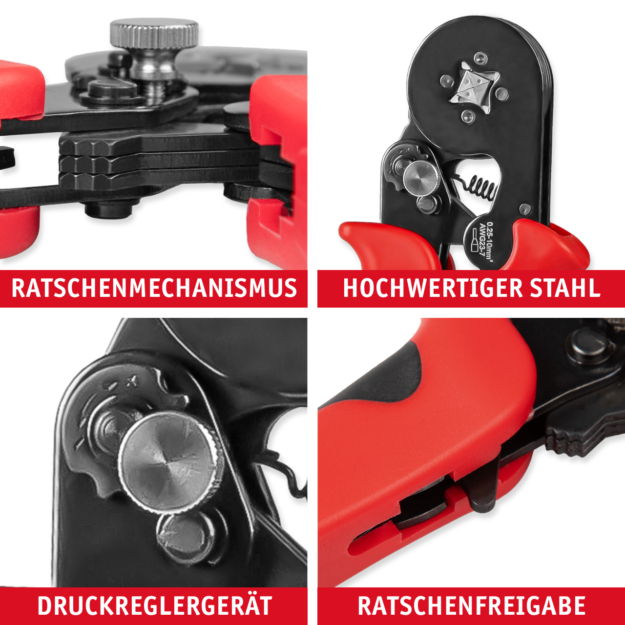 Crimpzange mit 1800-tlg. Aderendhülsen-Set