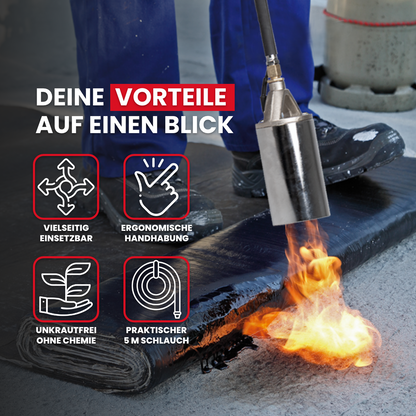 Anwärmbrenner inkl. Gasflaschen-Wagen, 5m Schlauch und Regler