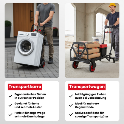 2-in-1 Transportwagen und -karre, inkl. elastischer Fixierbänder