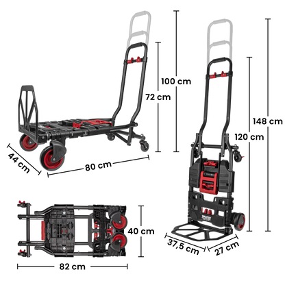 2-in-1 Transportwagen und -karre, inkl. elastischer Fixierbänder