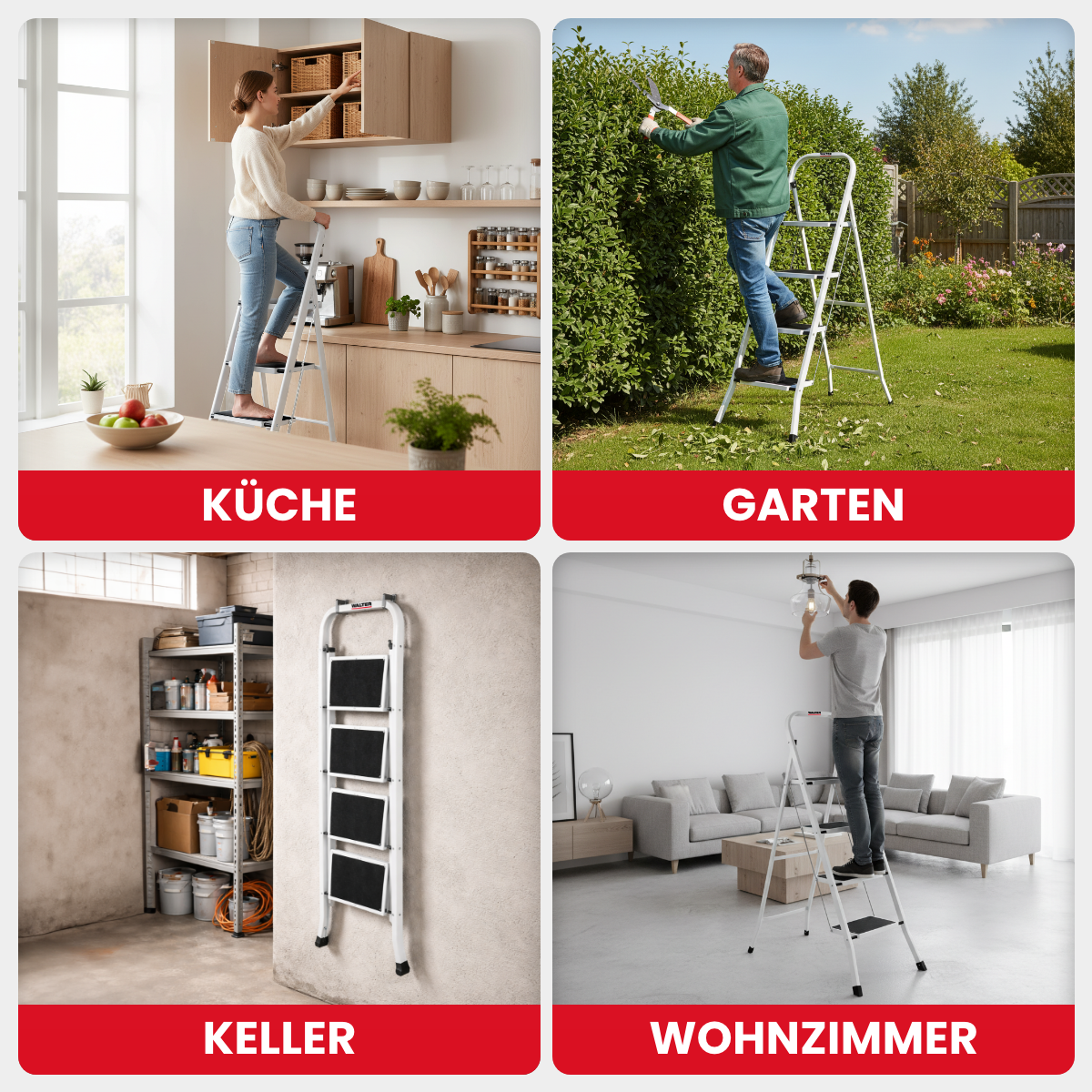 4-Stufen Leitertritt, klappbar