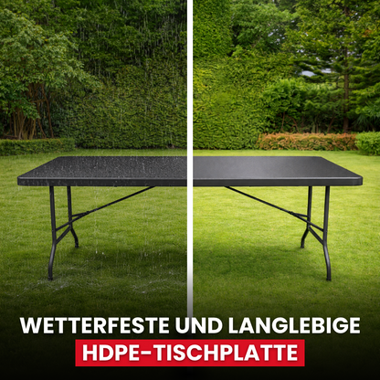 Folding table made of plastic