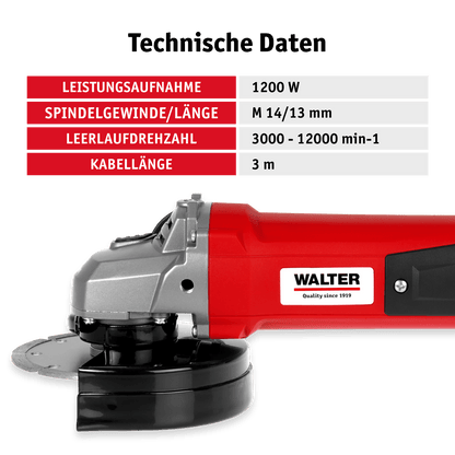 WALTER Winkelschleifer 1200 W