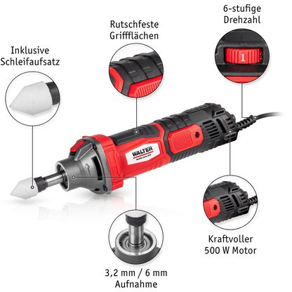 WALTER Geradschleifer 500 W