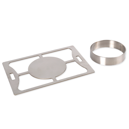 Burger grate with ring for roaster