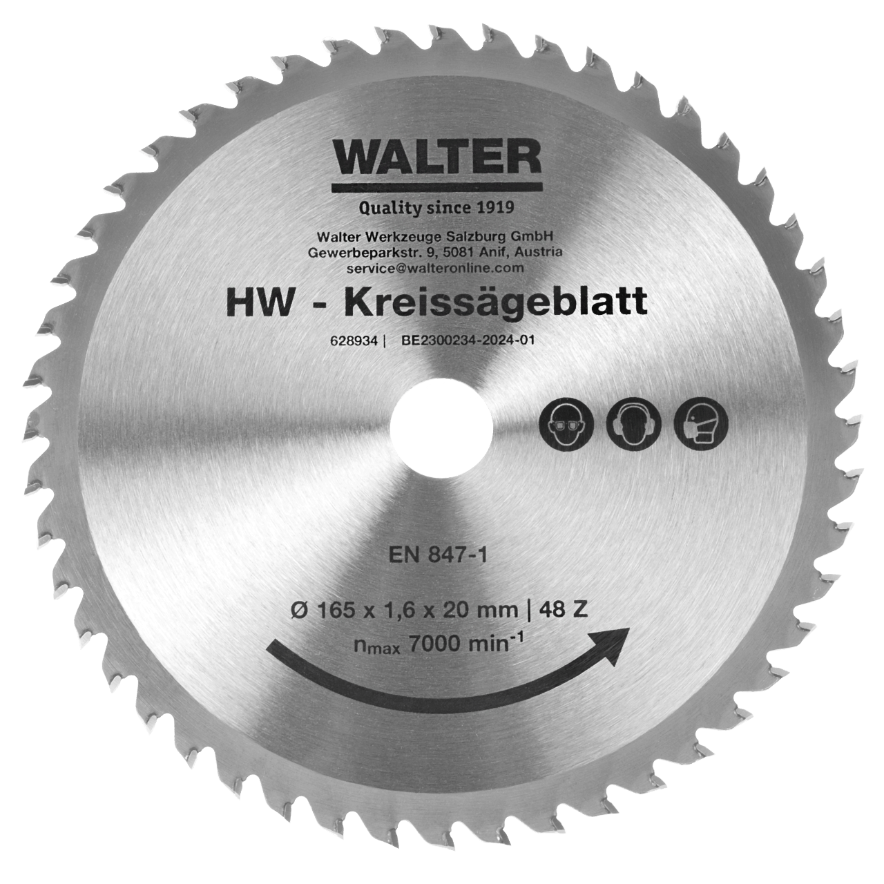 WALTER Hartmetall Sägeblatt 48Z