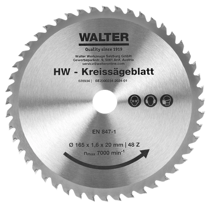 WALTER Hartmetall Sägeblatt 48Z
