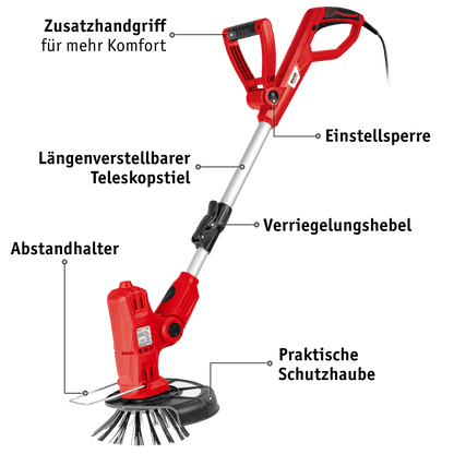 WALTER 3-in-1 Multitrimmer-Bürste 450 W