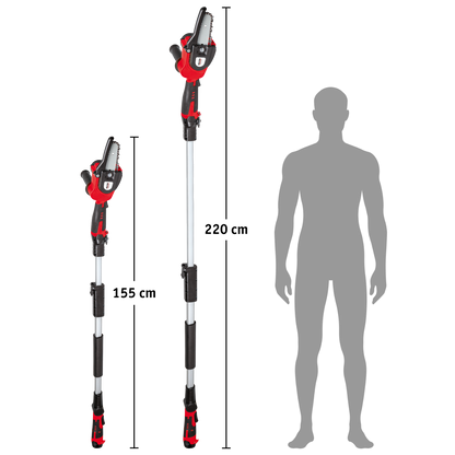 Li-Ion-Akku Hochentaster Kettensäge 12 V mit 2 Akkus